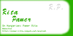 rita pamer business card